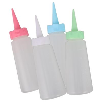 Baluue 4-Pack 120 mL Hair Applicator Bottles with Twist Caps and Graduated Scale