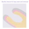 Pilipane Baby Cotton Bib with Snap Closure, Double-Layer Drool Bib for Newborns, Gray, 29.2 x 18.1 cm view 3
