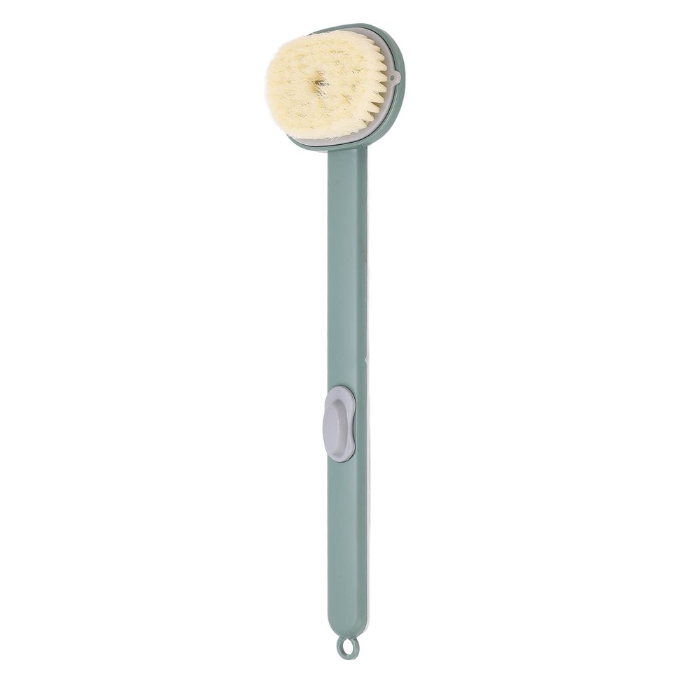 Long-Handle Bath Brush with Liquid Dispenser, Green