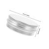 Zerodeko Round Aluminum Tins with Screw Lids, 6-Piece Set, Silver Storage Containers for Face Cream and Small Cosmetic Samples view 2