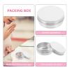 Zerodeko Round Aluminum Tins with Screw Lids, 6-Piece Set, Silver Storage Containers for Face Cream and Small Cosmetic Samples view 3