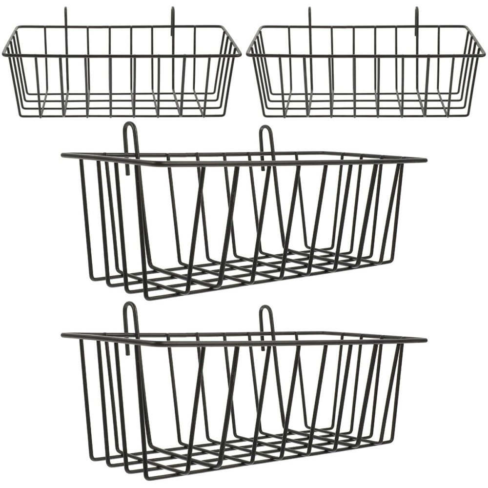 Abaodam 4-Piece Rabbit Feeders for Cages, Iron, Black Metal Holders with Smooth Edges for Rabbits and Guinea Pigs
