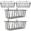 Abaodam 4-Piece Rabbit Feeders for Cages, Iron, Black Metal Holders with Smooth Edges for Rabbits and Guinea Pigs view 1