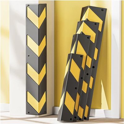 Corner Protector, Rubber Wall Guard with Reflective Yellow Stripe, L-Shaped Bumper Guard, 1 cm Thick