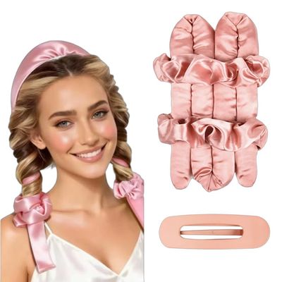Heatless Curl Set with Satin Band and Scrunchies
