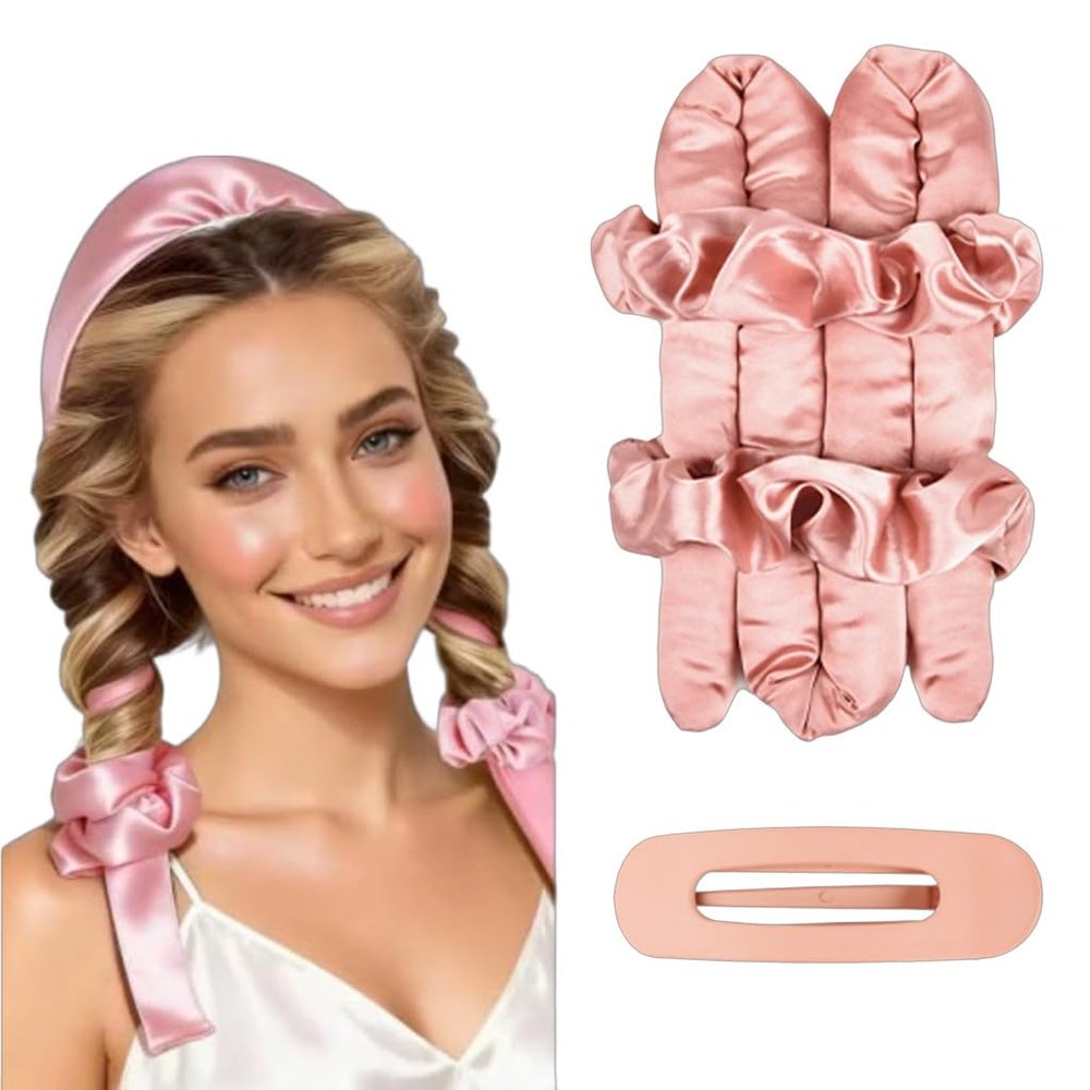 Heatless Curl Set with Satin Band and Scrunchies