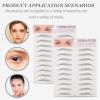 ROMISBABA 2-Piece 3D Artificial Eyebrow Stickers, Hair-Like Transfer Stickers, Black, Temporary Eyebrow Tool for Men and Women, Easy Application, Natural Look view 3