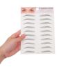ROMISBABA 2-Piece 3D Artificial Eyebrow Stickers, Hair-Like Transfer Stickers, Black, Temporary Eyebrow Tool for Men and Women, Easy Application, Natural Look view 4