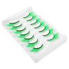 Green False Eyelashes, 7 Pairs, Theatrical for Stage, Halloween and Theme Parties view 1