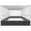 Hommdiy Outdoor Bird Aviary with Extension, Silver and Anthracite, 1139 x 307 x 212 cm view 4