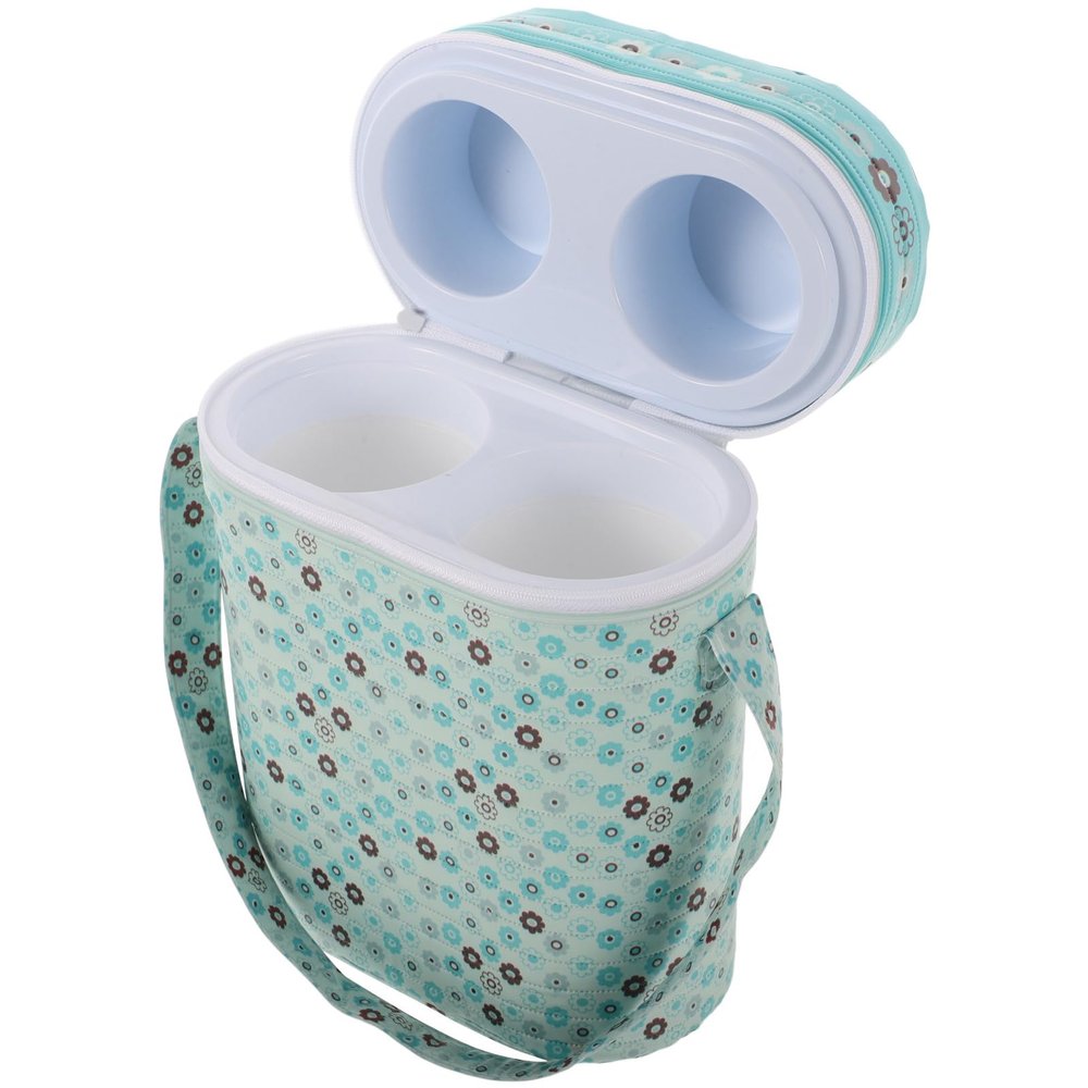 Mikikit Insulated Cooler Bag for Breast Milk and Bottles, White, PVC
