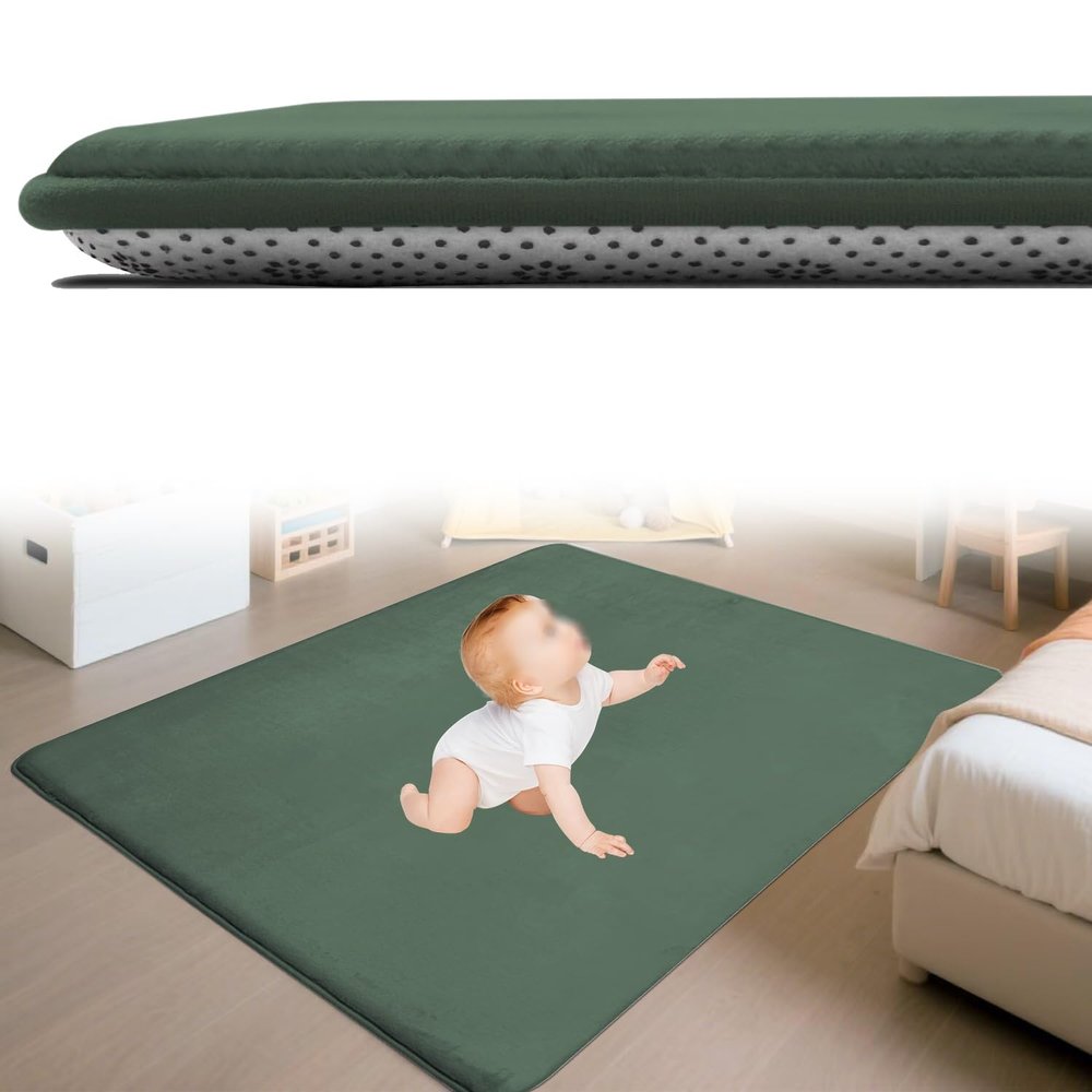 Zteiuqx 120 x 170 cm Thick Coral Velvet Kids Rug and Play Mat