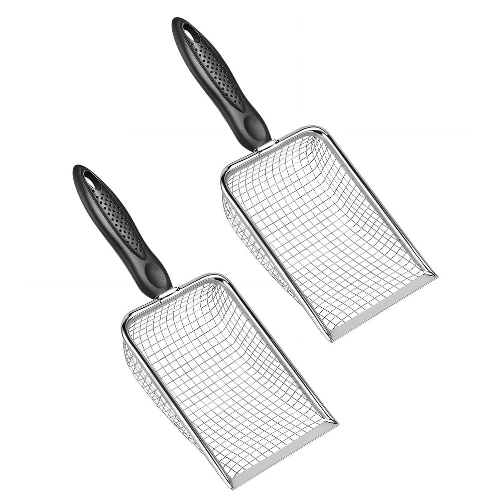 Kfwfuaee 2-Piece Stainless Steel Chicken Coop Shovels with Comfortable Handles