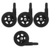 Quiet Baby Walker Wheels, 4-Piece Set, PP and Metal, Black view 1
