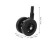 Quiet Baby Walker Wheels, 4-Piece Set, PP and Metal, Black view 2