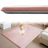 Zteiuqx Kids' Coral Velvet Rug, 2 cm Thick, Non-Slip Play Mat, Pink, 20 x 39 in view 1