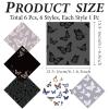 CREATCABIN 6-Pack Microfiber Eyeglass Cleaning Cloths, Reusable, Butterfly Pattern, 16 x 16 cm view 2