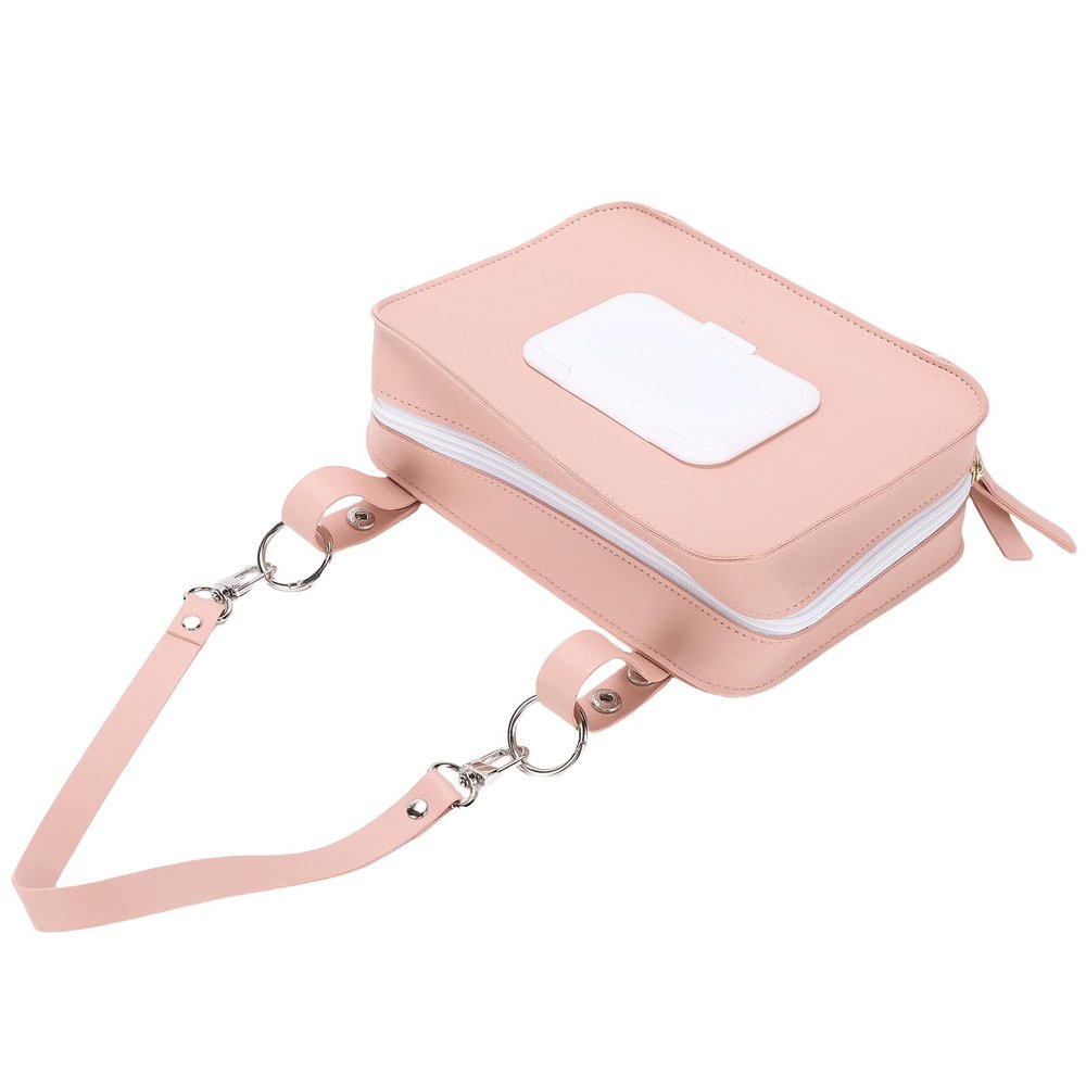Fabater Baby Wipe Holder, Portable Refillable Wipe Dispenser, Pink