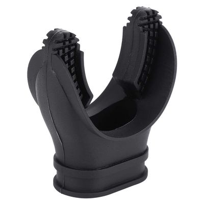 Durable, Lightweight, Portable Scuba Bite Silicone Mouthpiece for Snorkel Regulators, Black, 2.28 x 1.97 in