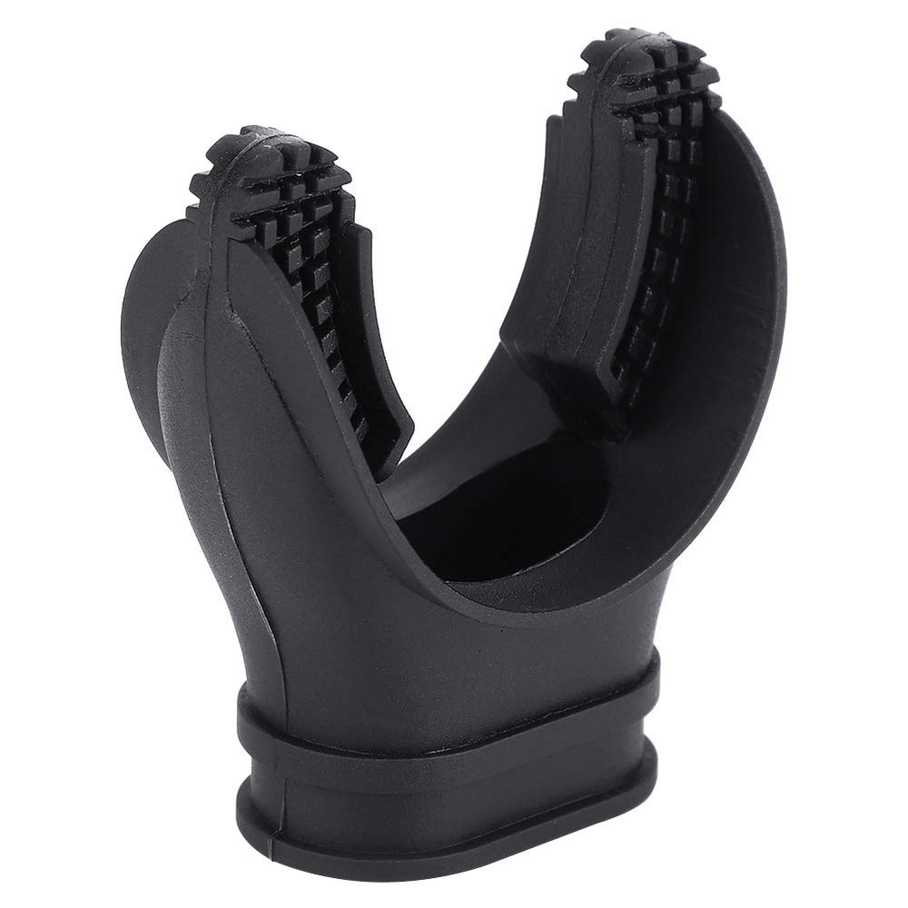 Durable, Lightweight, Portable Scuba Bite Silicone Mouthpiece for Snorkel Regulators, Black, 2.28 x 1.97 in