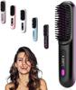 Go Brush Pro Cordless Hair Straightening Brush, Portable Rechargeable Heated Mini Comb, Black view 1