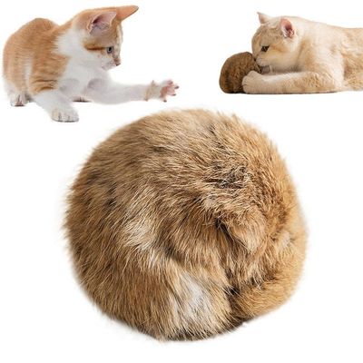 Rabbit Fur Ball Cat Toy