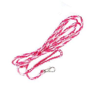 CHICIRIS Ferret Harness, Adjustable Nylon Harness with Bell and Long Leash for Small Pets, Pink + Rose Red