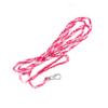 CHICIRIS Ferret Harness, Adjustable Nylon Harness with Bell and Long Leash for Small Pets, Pink + Rose Red view 1