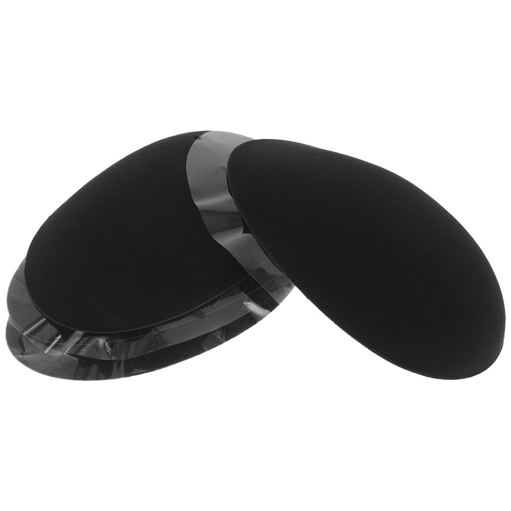 TOYANDONA 2 Pairs Silicone Chest Pads for Men, Self-Adhesive, Invisible, Reusable, Black