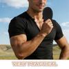 TOYANDONA 2 Pairs Silicone Chest Pads for Men, Self-Adhesive, Invisible, Reusable, Black view 3