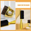 Gold-Tone Neck Dust Brush with Ring Handle for Beard and Hair view 3