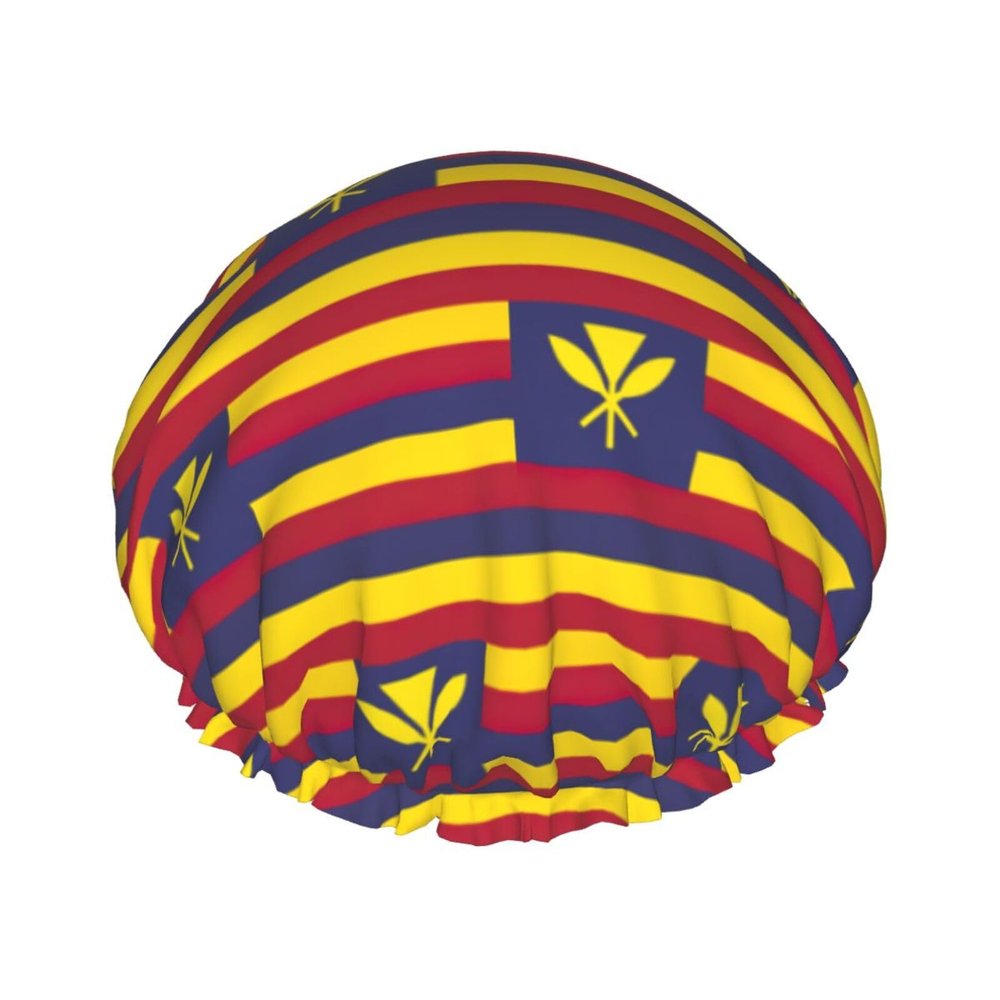 Kingdom of Hawaii Flag Shower Cap, Large, Washable