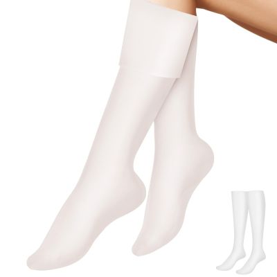 Long Moisturizing Foot Socks, White, SEBS, Elastic, Breathable