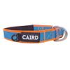 CAIRD Journey Light Adjustable Dog Collar, Padded Neoprene, Durable Nylon, Lightweight Aluminum D-Ring, Aqua & Orange (Large: 20–26) view 2