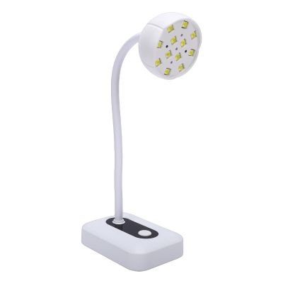 Brrnoo 36W UV LED Nail Lamp with Digital Display, Rechargeable Dryer and 360° Gooseneck (White)