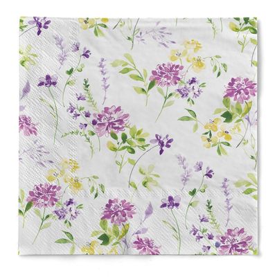 Mank Esther 3-Ply Paper Napkins, 100 Count, 40 x 40 cm or 33 x 33 cm, Soft and Tear-Resistant, Floral Design, Premium Disposable Napkins for Parties and Weddings (33 x 33 cm)