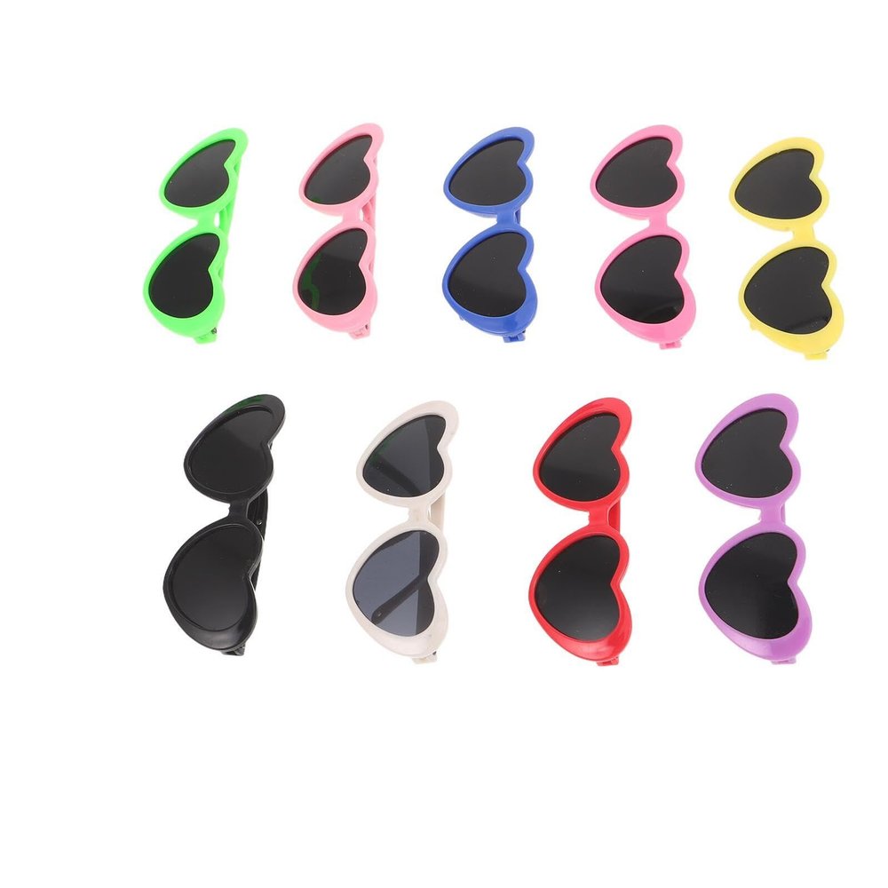 ERINGOGO 9-Pack Heart-Shaped Sunglasses for Small Dogs and Cats