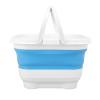 ERYUE Foldable Bath Toy Organizer with Removable Base, White and Blue view 1