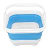 ERYUE Foldable Bath Toy Organizer with Removable Base, White and Blue view 2
