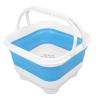 ERYUE Foldable Bath Toy Organizer with Removable Base, White and Blue view 3