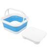 ERYUE Foldable Bath Toy Organizer with Removable Base, White and Blue view 4