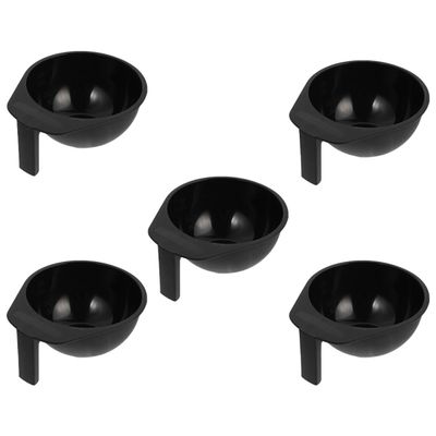 POPETPOP 5-Piece Black ABS Hair Dye Bowls for Salons