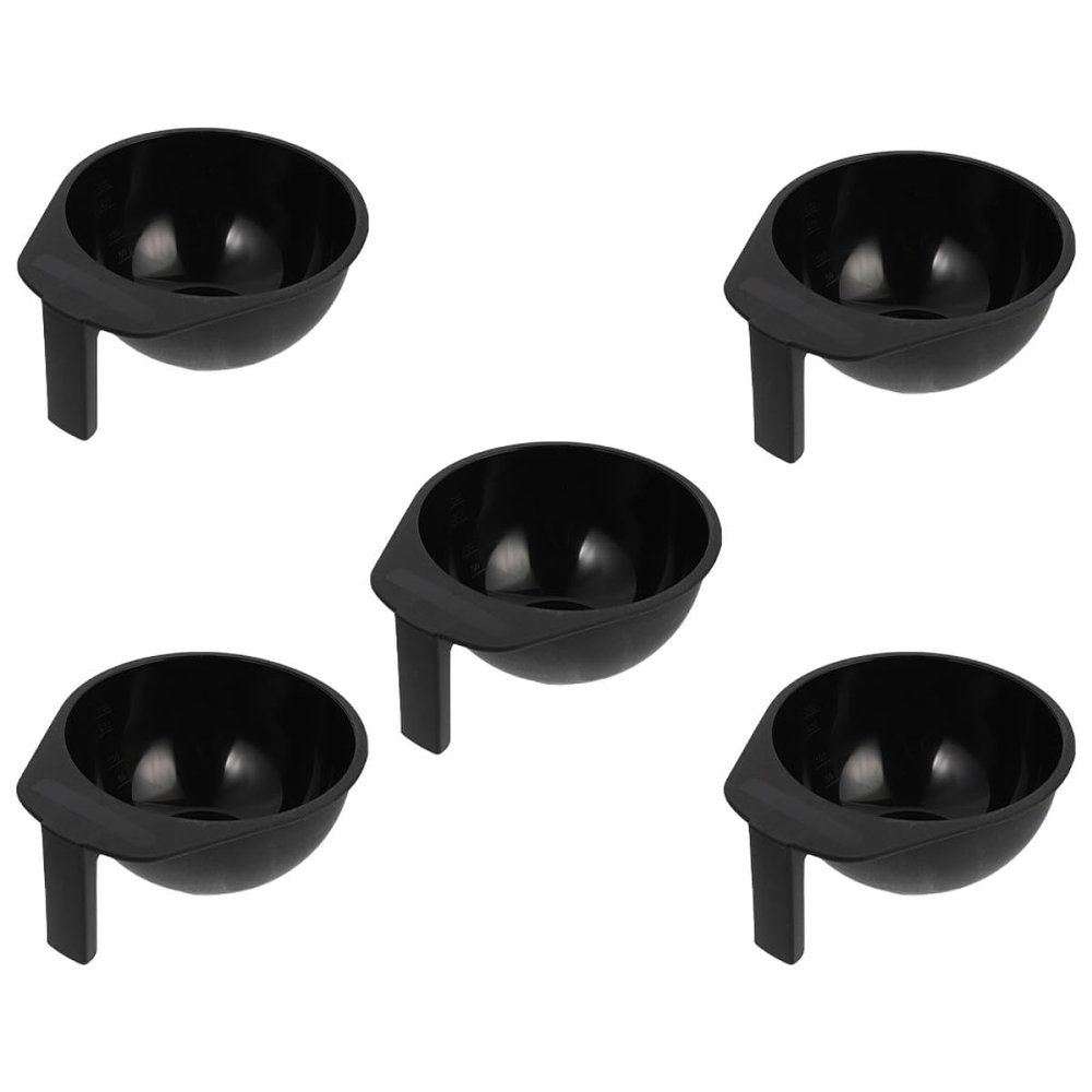 POPETPOP 5-Piece Black ABS Hair Dye Bowls for Salons
