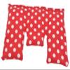 NATURMOOR Cherry Pit Neck Pillow 40 x 25 cm, Class I CE Medical Device, Cotton, Red with Large White Dots view 1