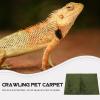 TOYANDONA Green Fiber Reptile Carpet, Safe Substrate, Reusable Terrarium Mat for Lizards and Turtles view 3