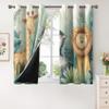 Generic Kids' Safari Blackout Curtains, 2-Piece Set, Jungle Animal Cartoon Motif, Living Room and Bedroom Decor, Thermal Blackout Curtains, H 260 x W 140 cm - O151 view 4