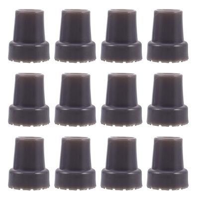 22 mm Rubber Tips for Walking Sticks and Crutches, 12-Pack