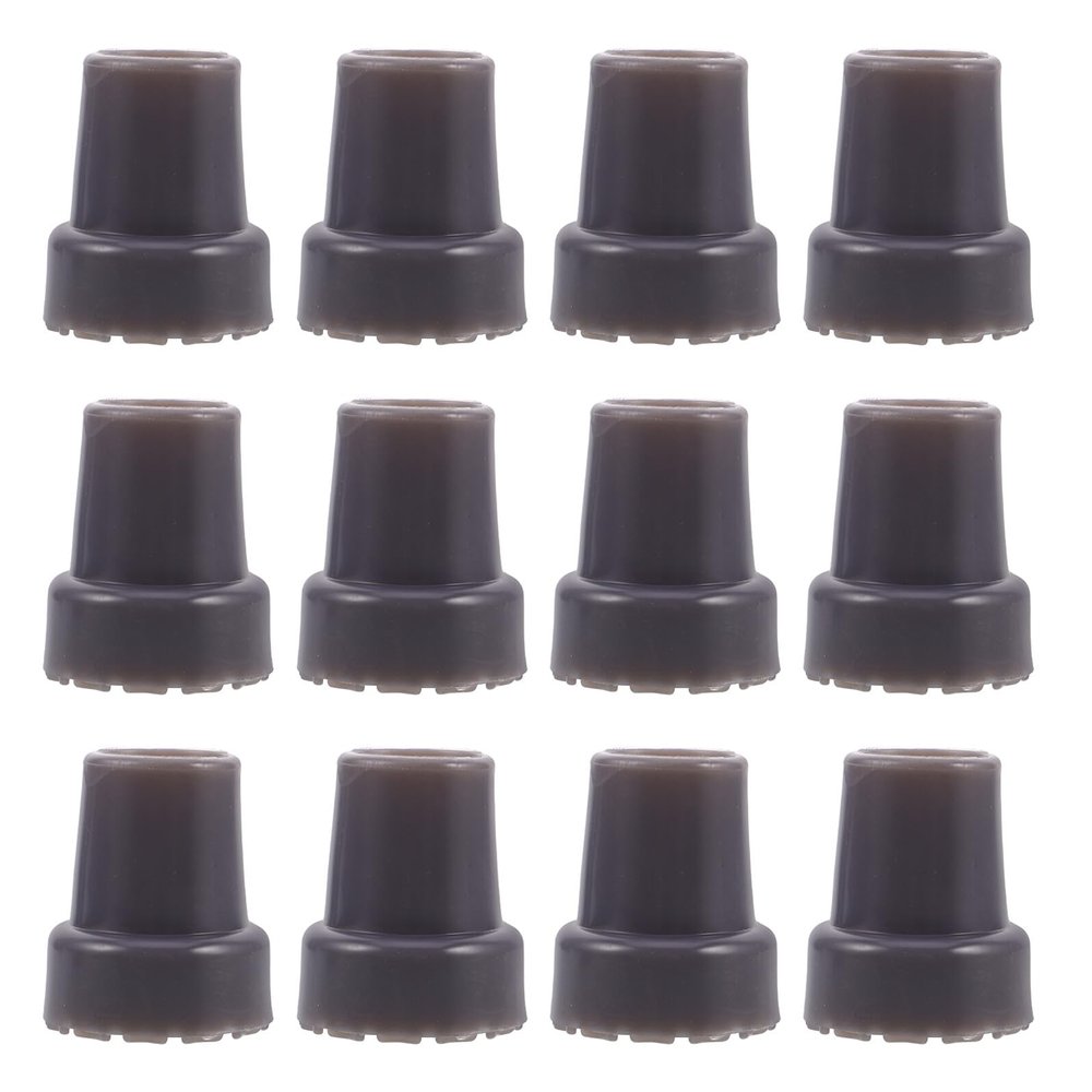 22 mm Rubber Tips for Walking Sticks and Crutches, 12-Pack
