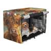 Cute Highland Cow Flower Dog Crate Cover with Roll-Up Sides view 2