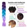 Nvzi AG Synthetic Hair Extensions for Crochet, Twist and Box Braids, 61 cm, Rainbow Ombre Jumbo Braiding Hair, 8-Pack view 2